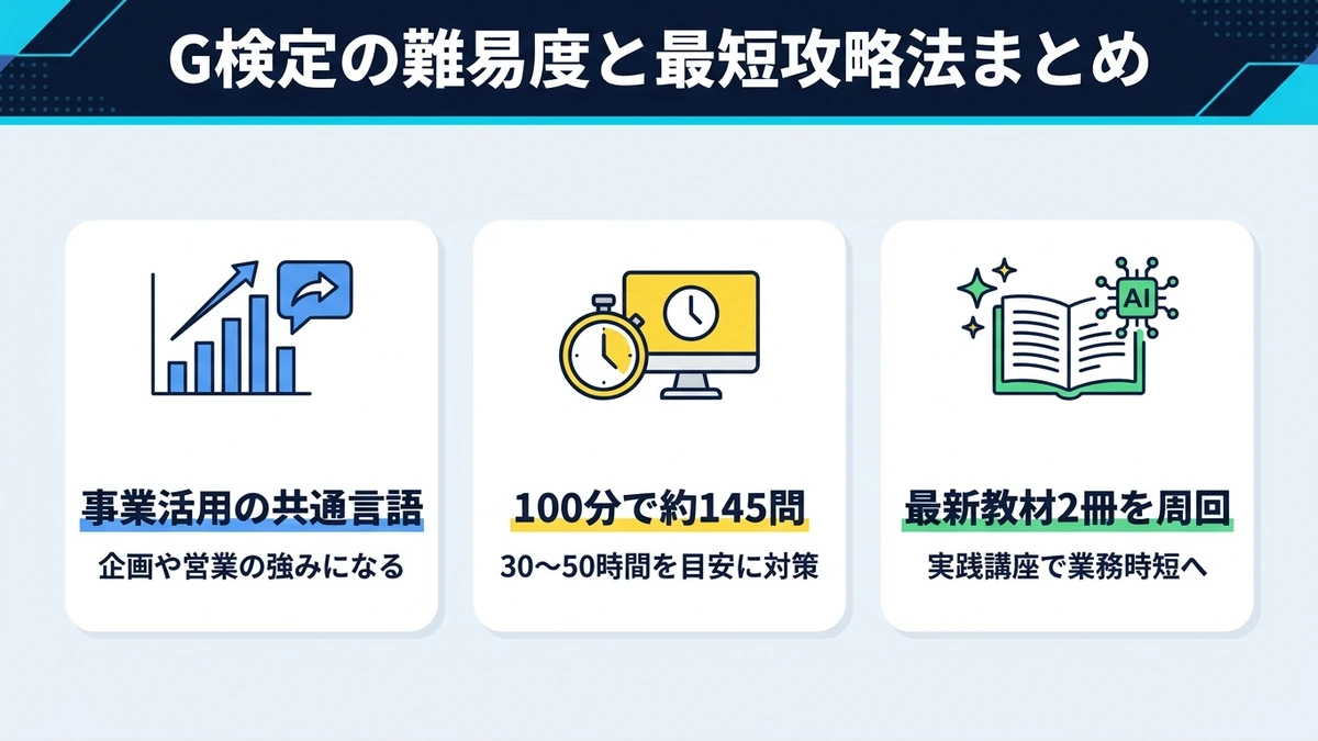 G検定のメリットと非エンジニア社会人が計画的な勉強法で攻略するまとめ図解